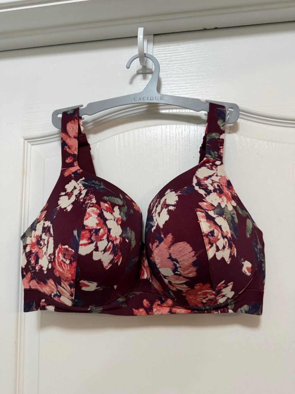Lane Bryant Cacique full coverage bra 38D underwire burgundy color